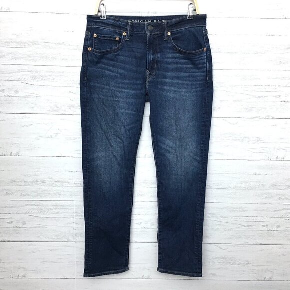 American Eagle Outfitters Men's Jeans Slim Straight Leg Airflex + Stretch 31x29 - Picture 1 of 9